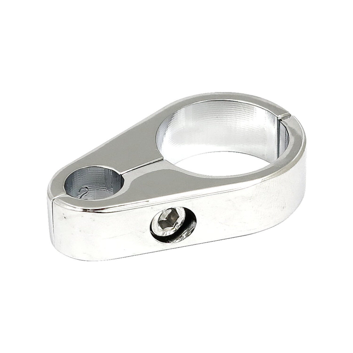 2-piece frame cable clamp. Clutch. Chrome