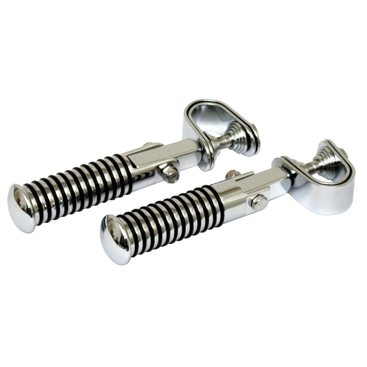 O-ring foot peg set. clamp-on. Chrome