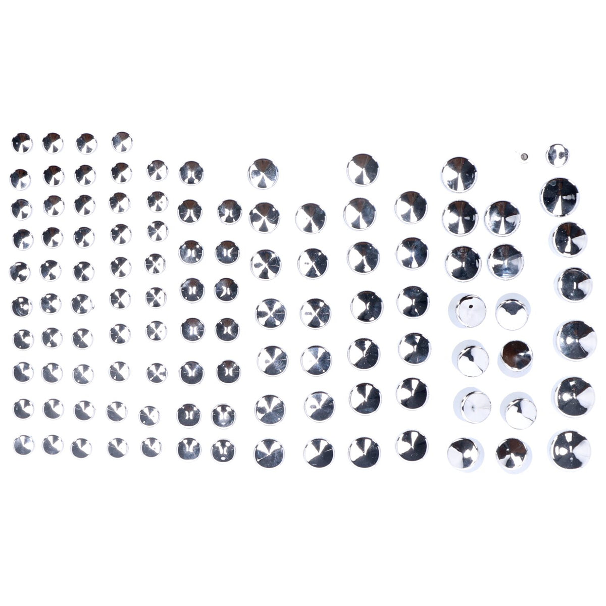 Smoothtopps, push-on cover set (111pc). Chrome