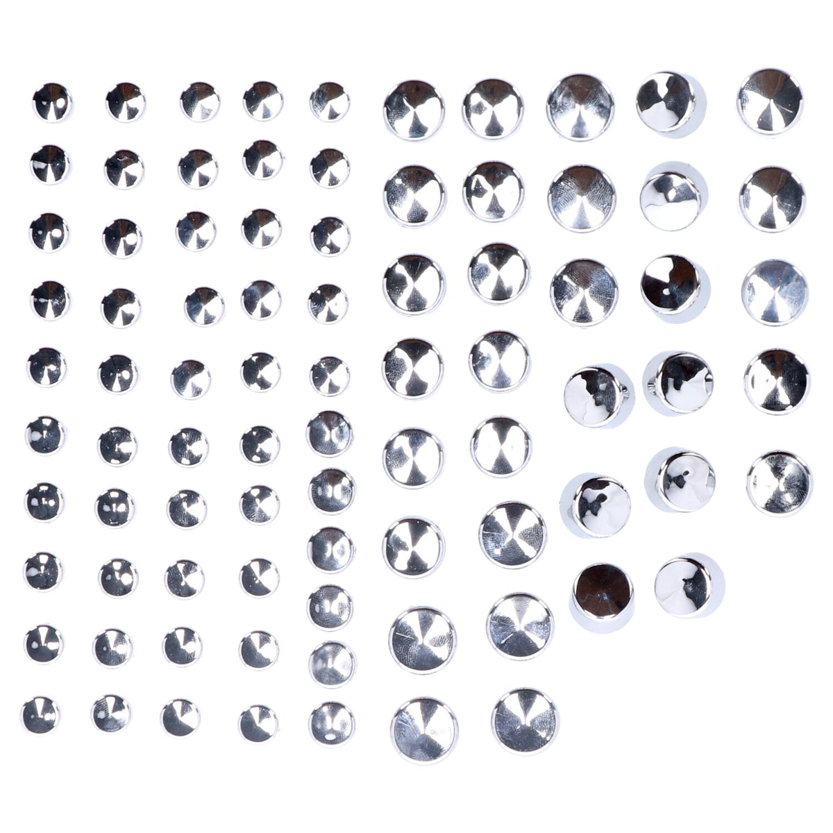 Smoothtopps, push-on cover set (83pc). Chrome