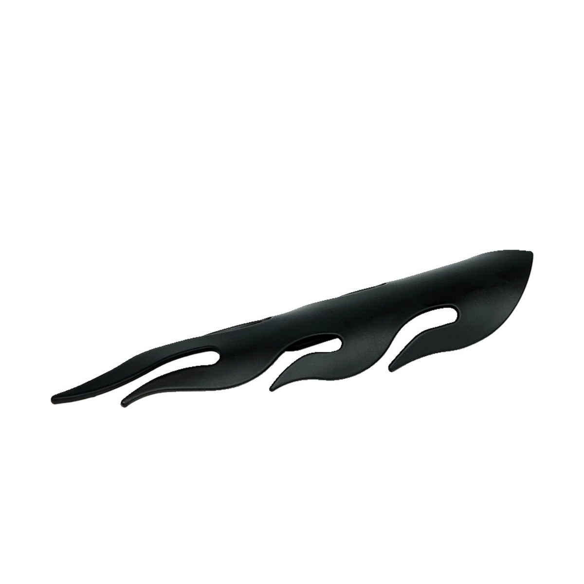 Flamed heat shield set 8" long black