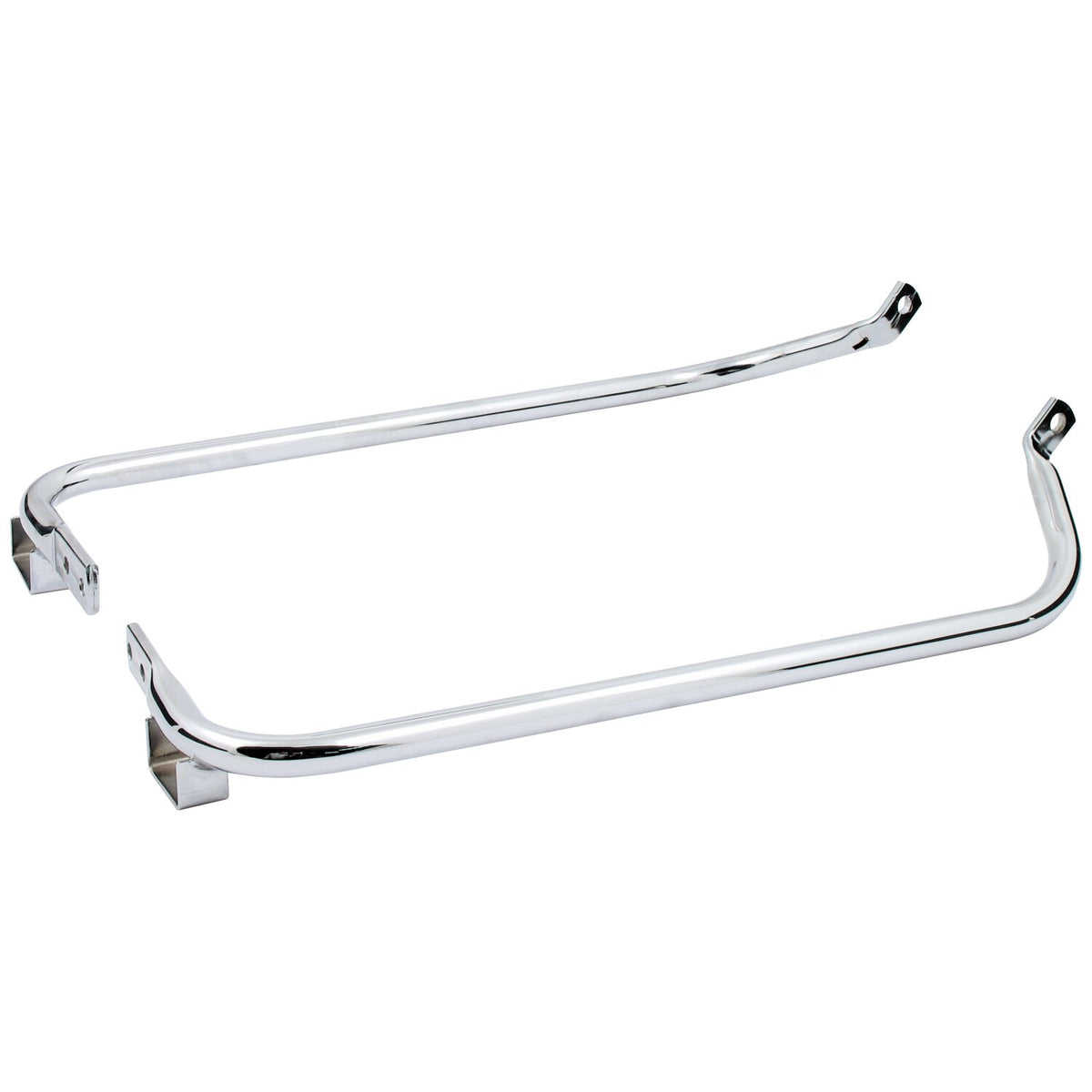 Saddlebag support bracket set. Chrome