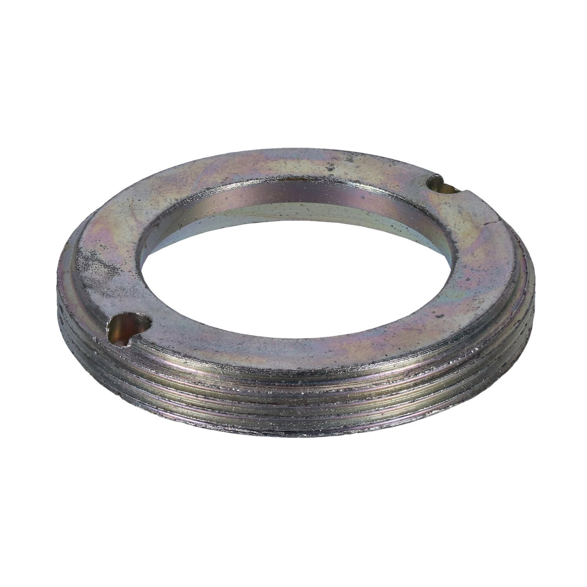 Lock nut, swingarm bearing. left
