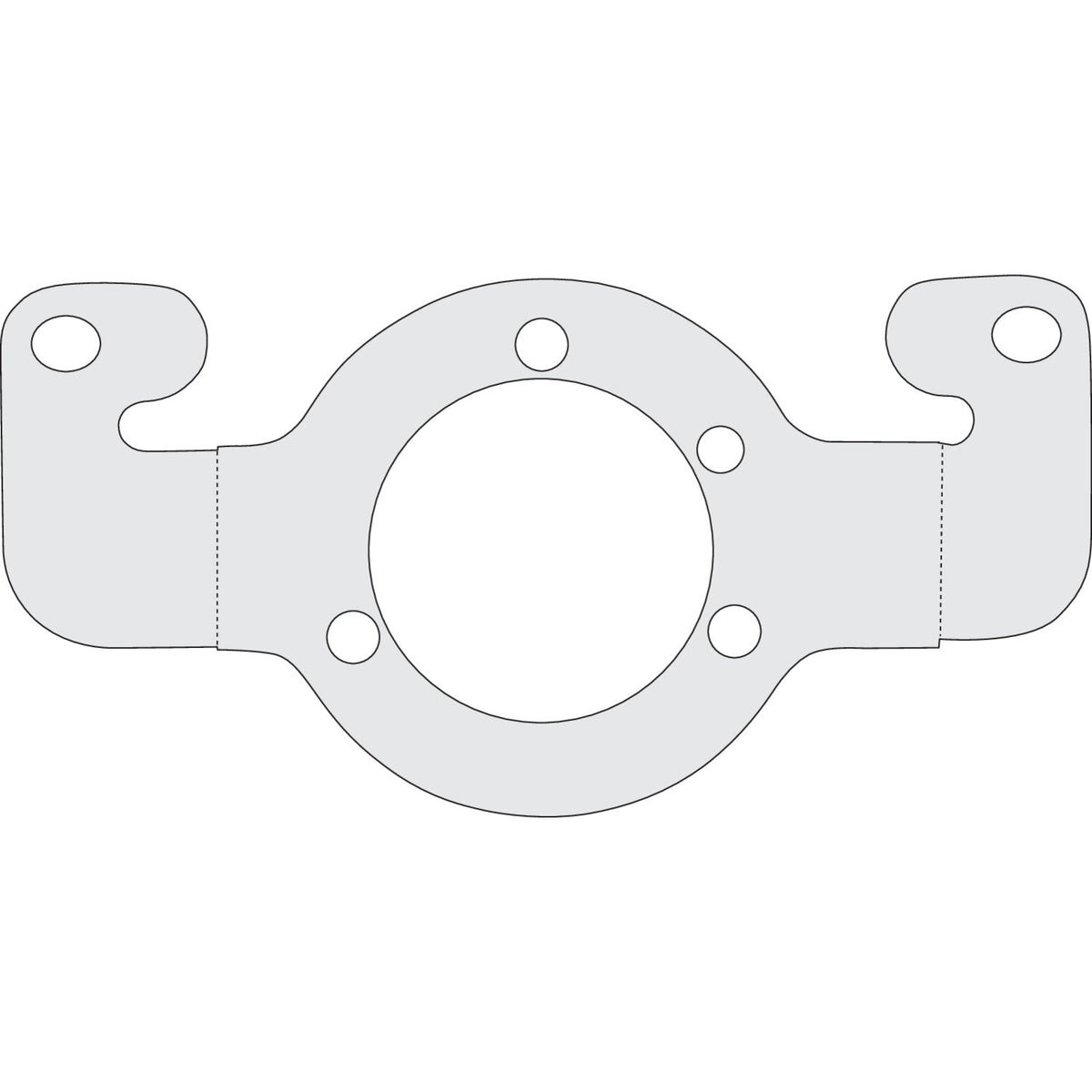 Air cleaner adapter bracket. Chrome