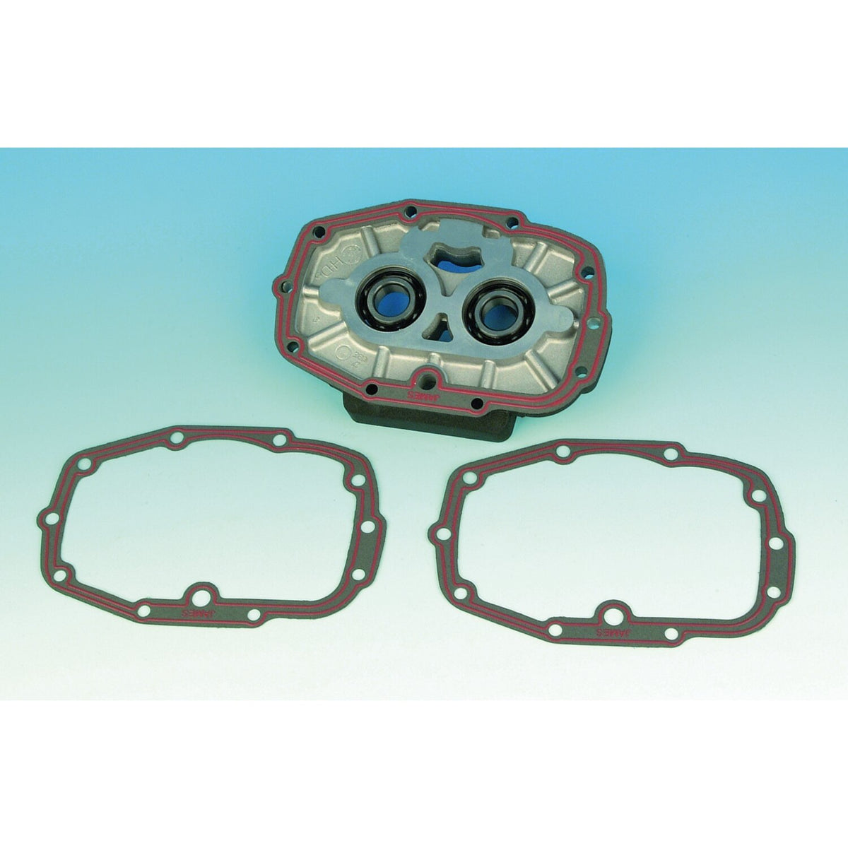 James, transmission bearing housing gasket. Paper/silicone