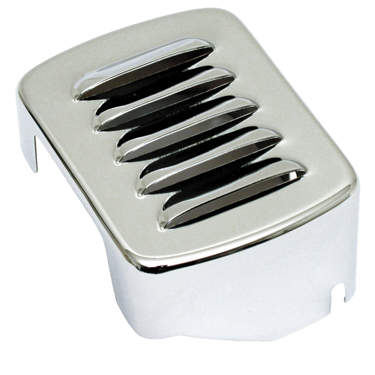 Custom coil cover, louvered. Chrome