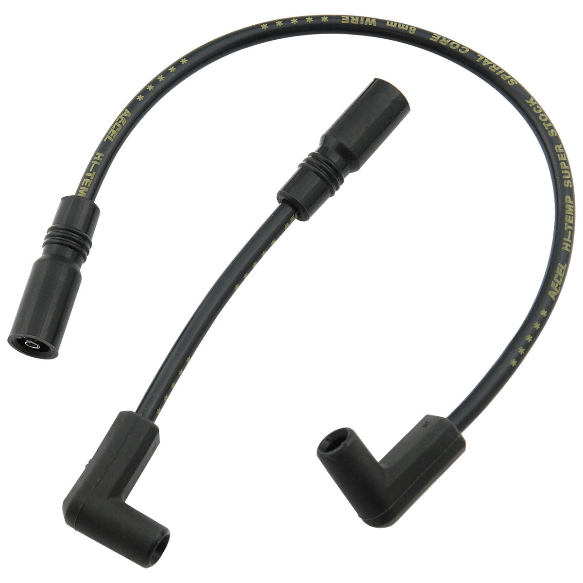 Accel, 8mm Ferro Spiral core spark plug wire set. Black