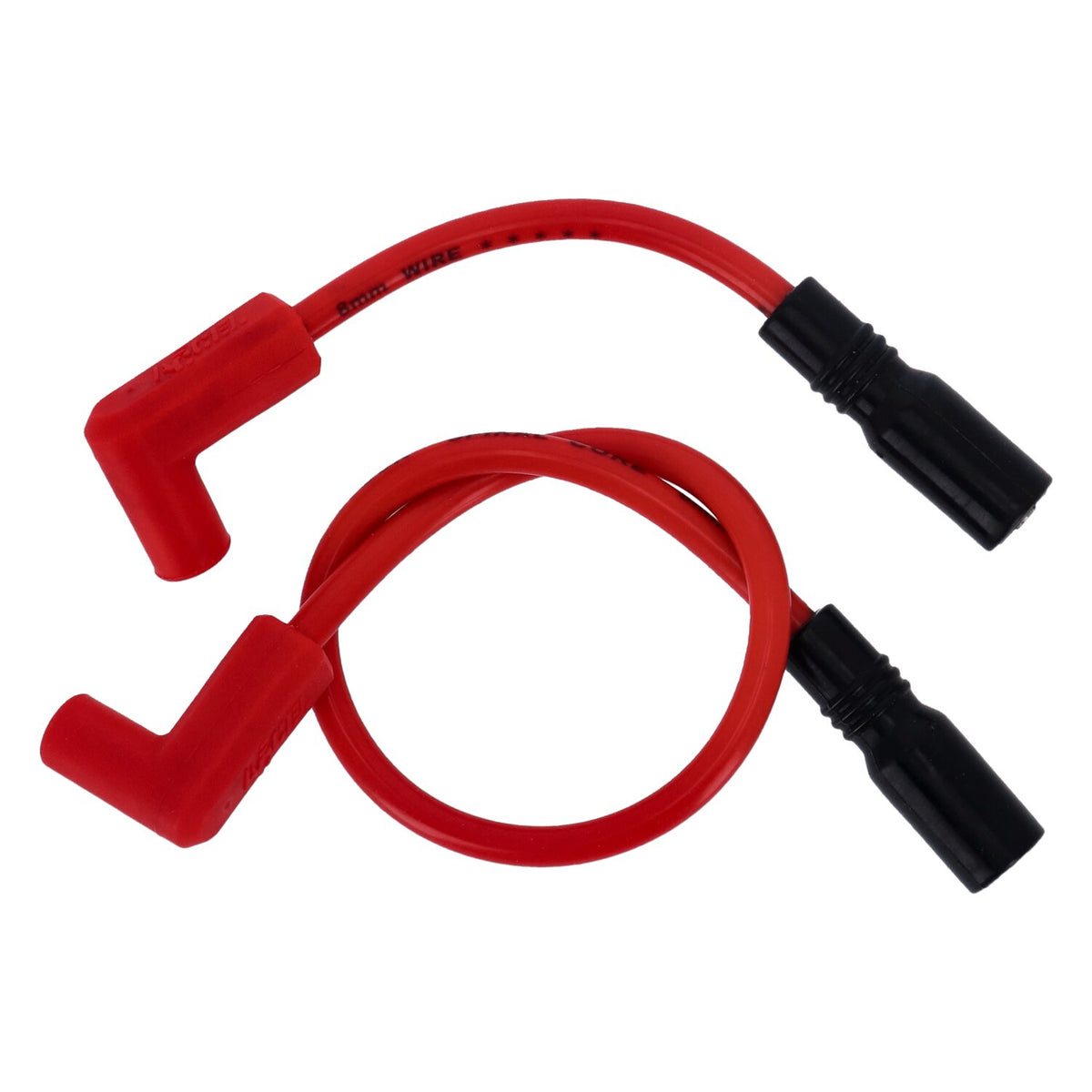 Accel, 8mm Ferro Spiral core spark plug wire set. Red