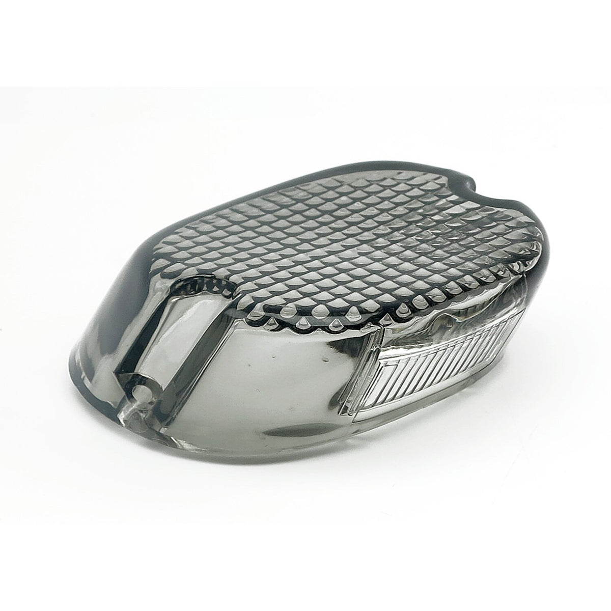 Laydown taillight lens. Light smoke