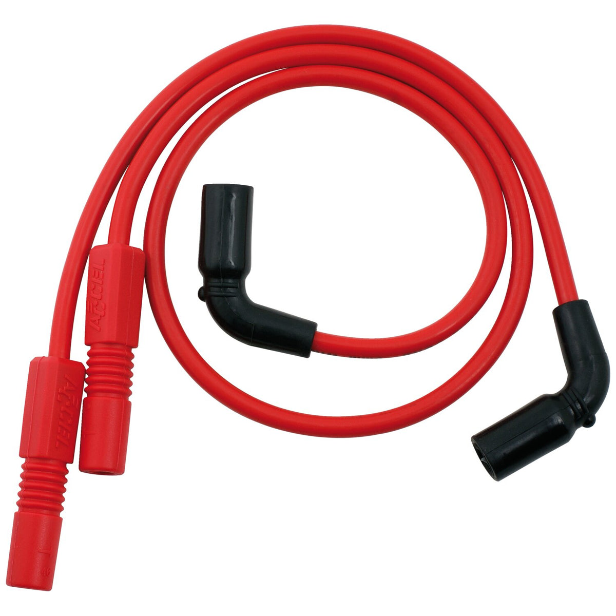Accel, 8mm Ferro Spiral core spark plug wire set. Red