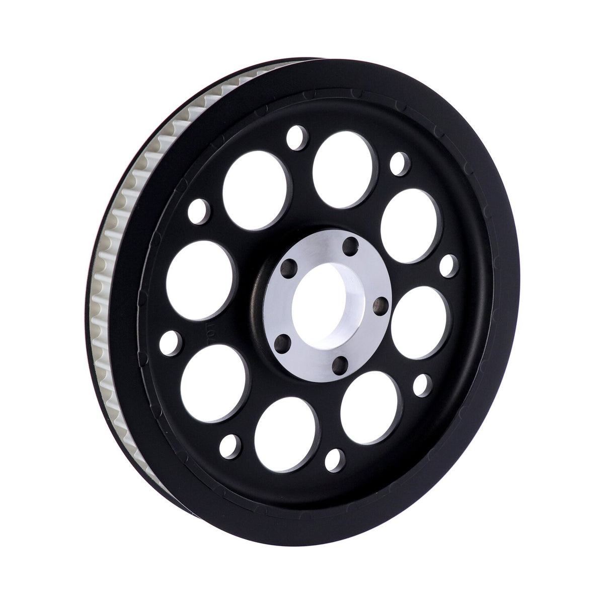 Reproduction OEM style wheel pulley 70t, 1-1/8" belt. Black