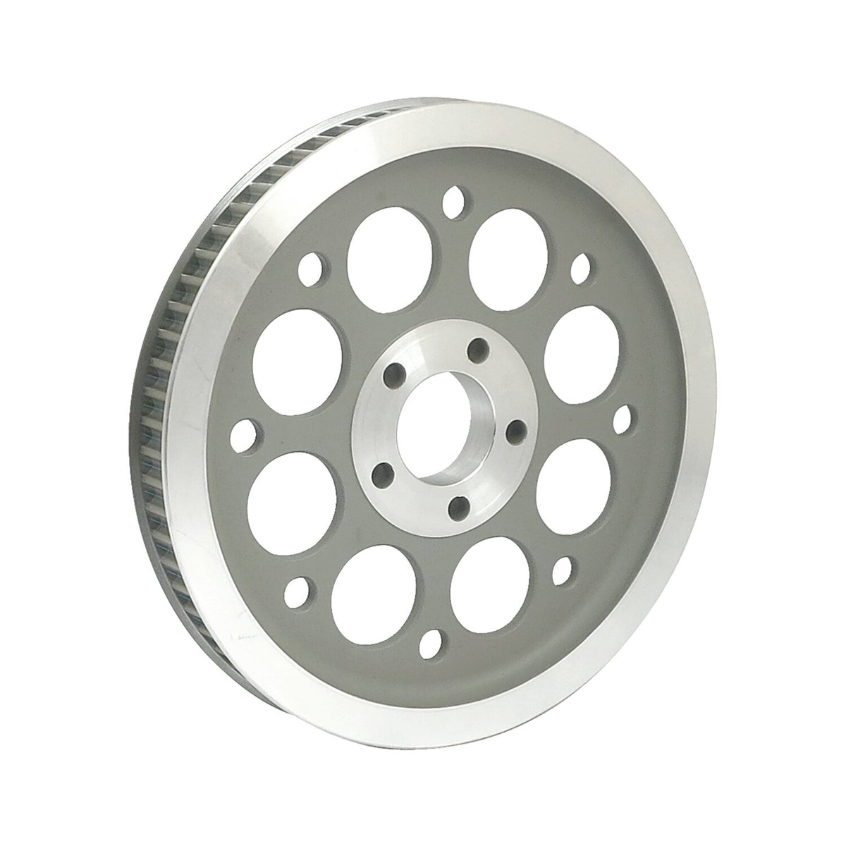 Reproduction OEM style wheel pulley 70t, 1-1/8" belt. Silver