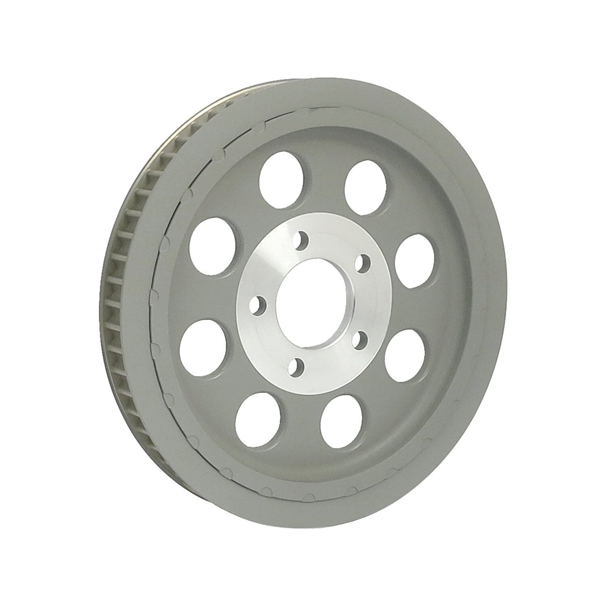 Reproduction OEM style wheel pulley 61t, 1-1/8" belt. Silver