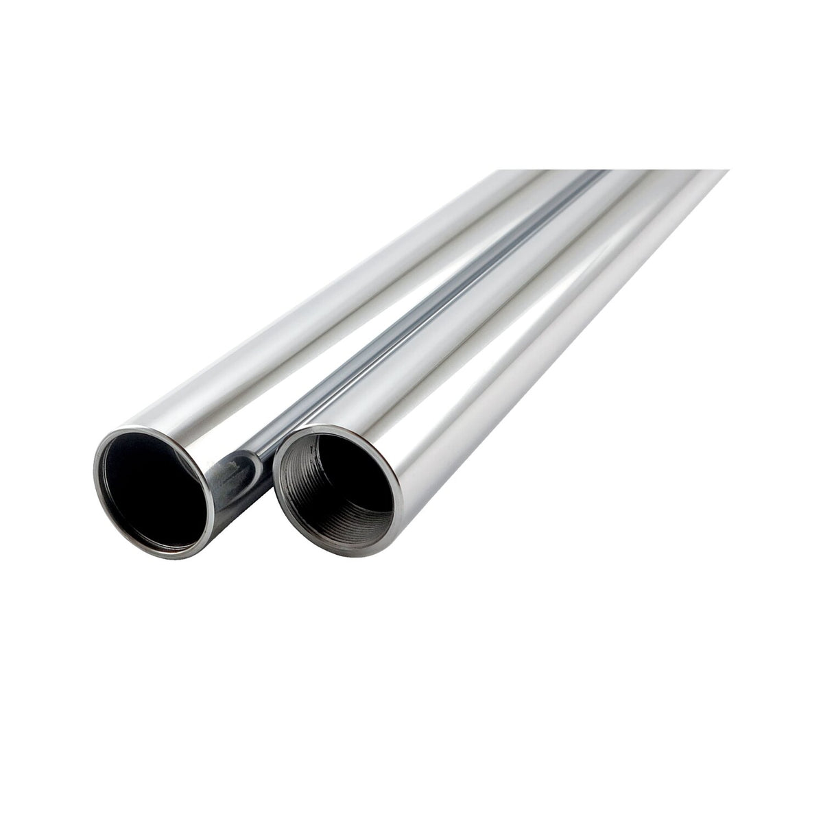 Fork tubes 41mm, 26-7/16". show chrome