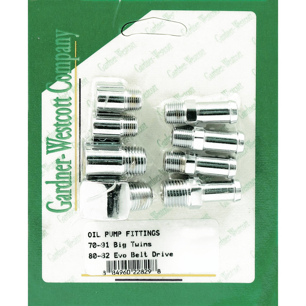 Gardner-Westcott, oil pump line fitting kit. Chrome
