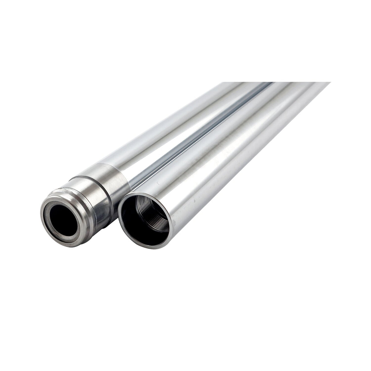 Fork tubes 41mm, 24-3/8". show chrome