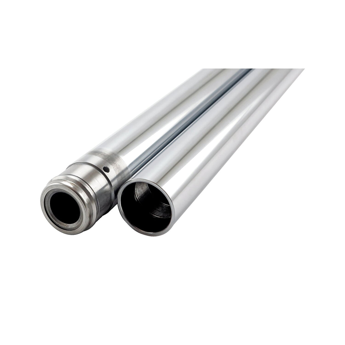 Fork tubes 41mm, 24-1/4". show chrome