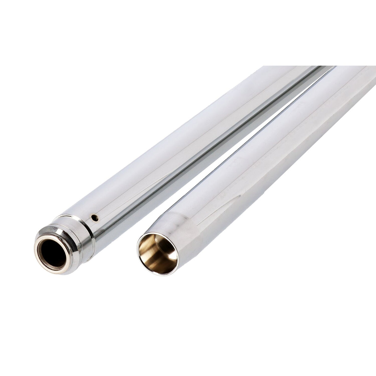 Fork tubes 35mm, 27-1/4". show chrome