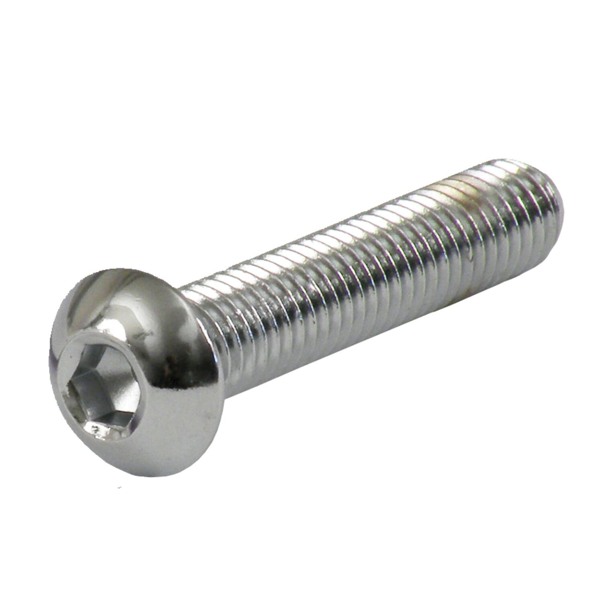 M6 x 20mm buttonhead bolt, chrome