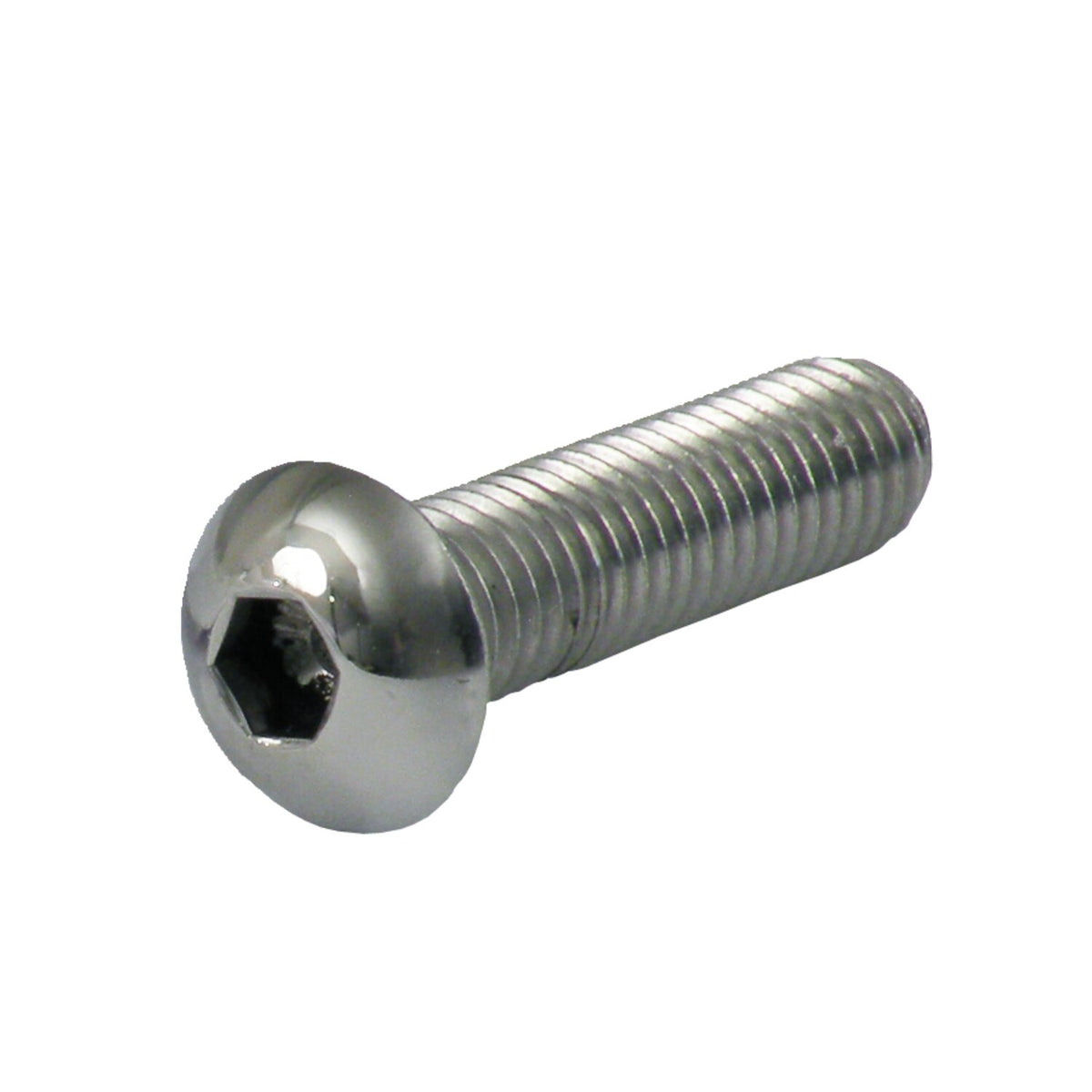 M8 x 12mm buttonhead bolt, polished ss