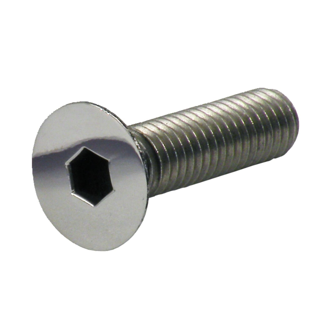 M4 x 20mm flathead allen bolt, pol. ss