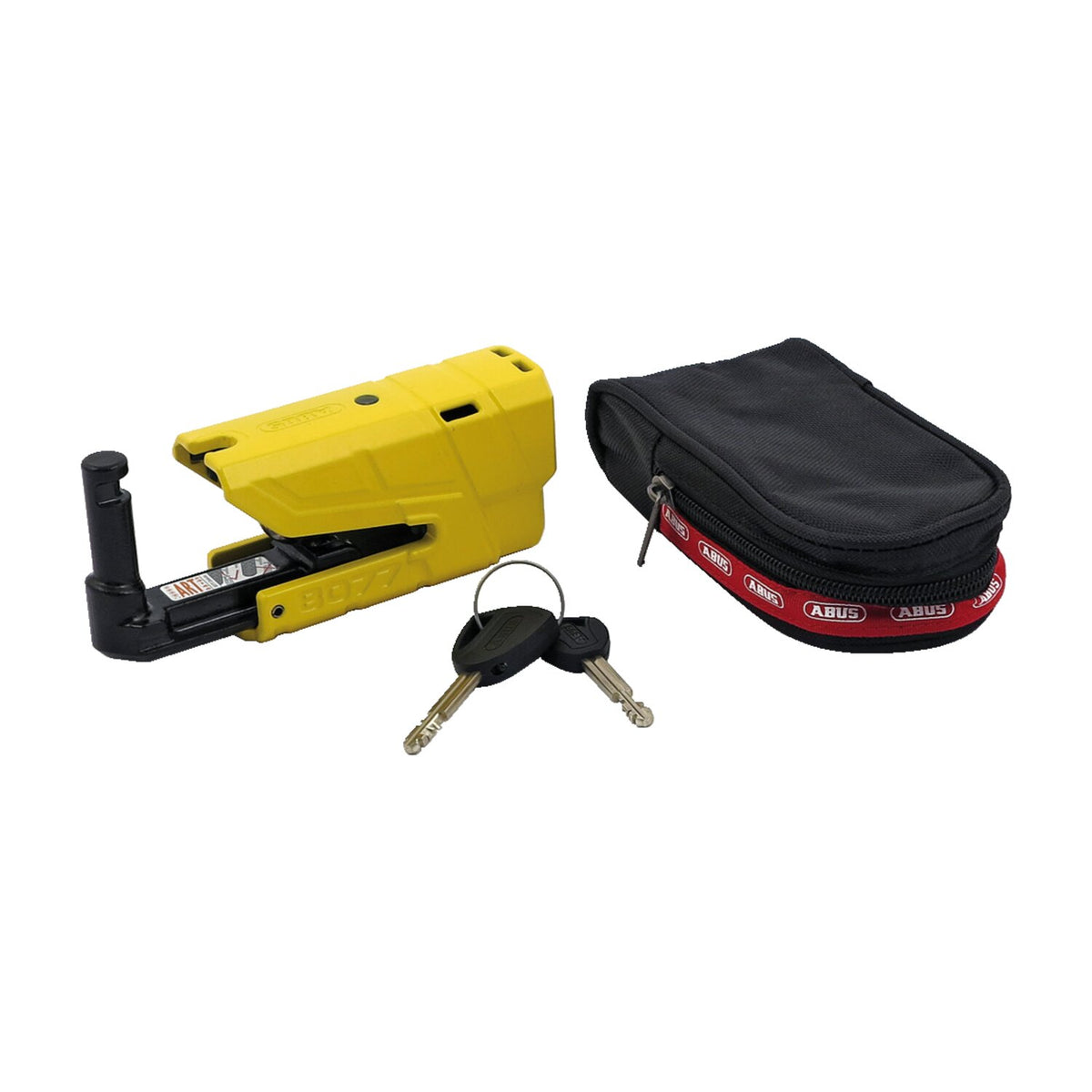 Abus, 8077 Granit Detecto XPlus 2.0 disc brake lock. Yellow