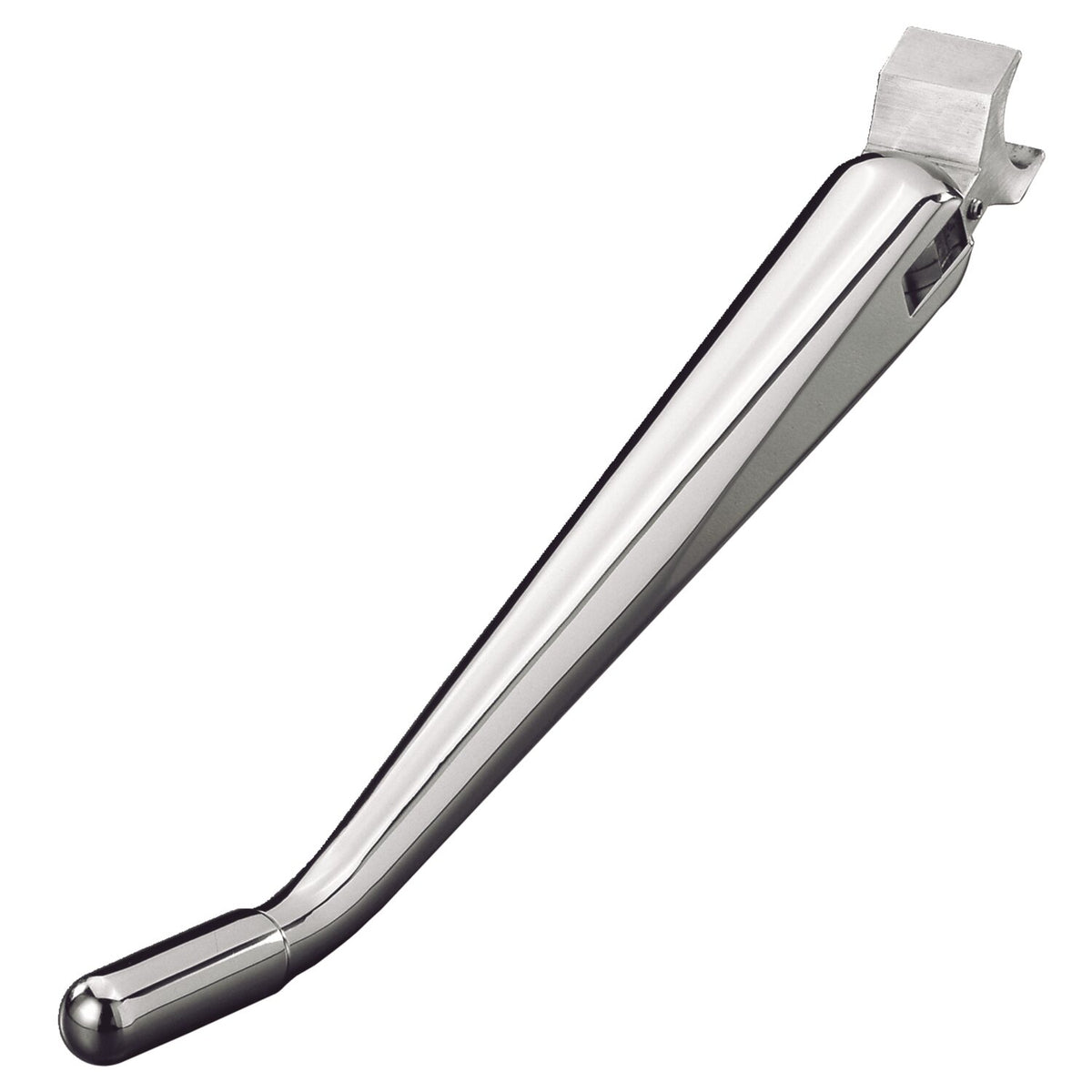 K-Tech, weld-on Diamond jiffy stand. Chrome