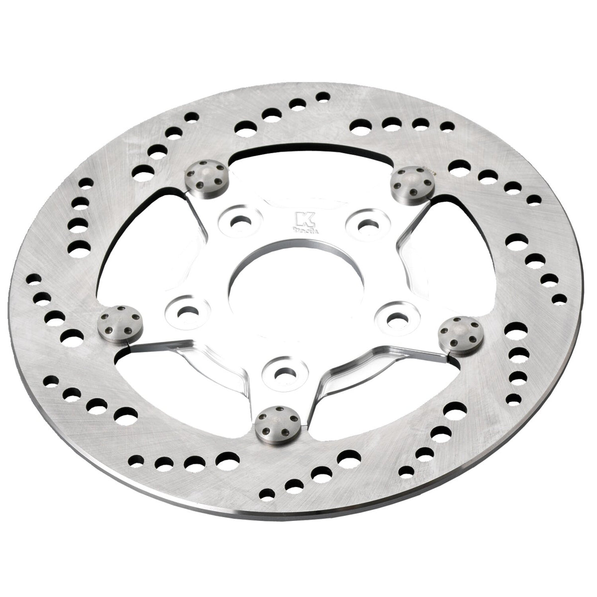 K-Tech front left brake rotor 8.5" stainless,polished center