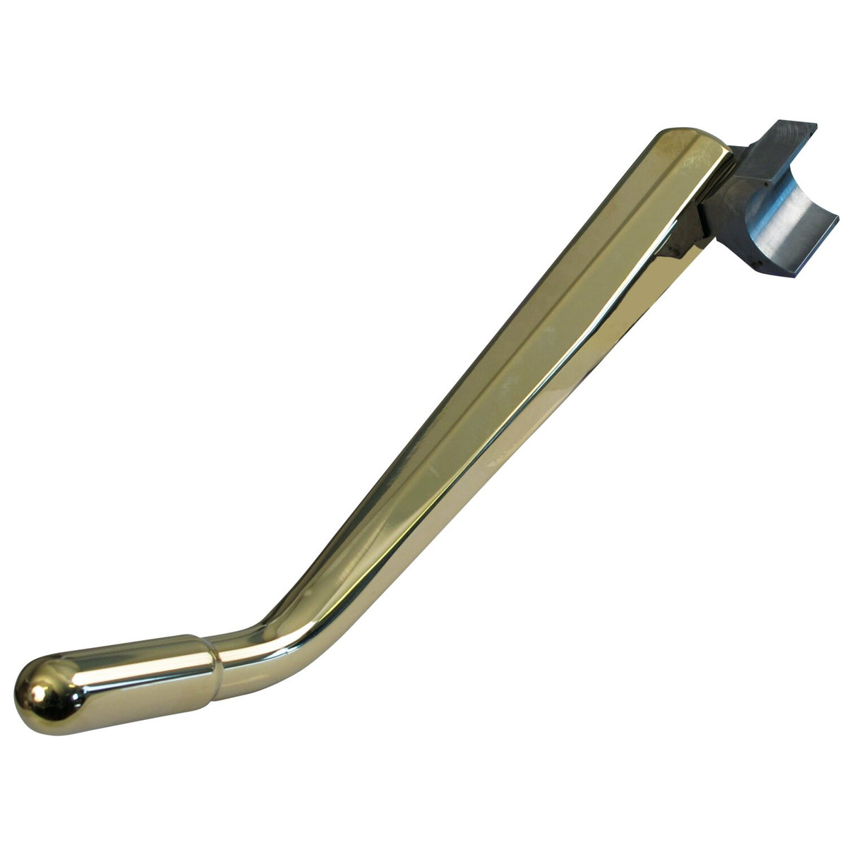 K-Tech, weld-on Diamond jiffy stand. Polished brass