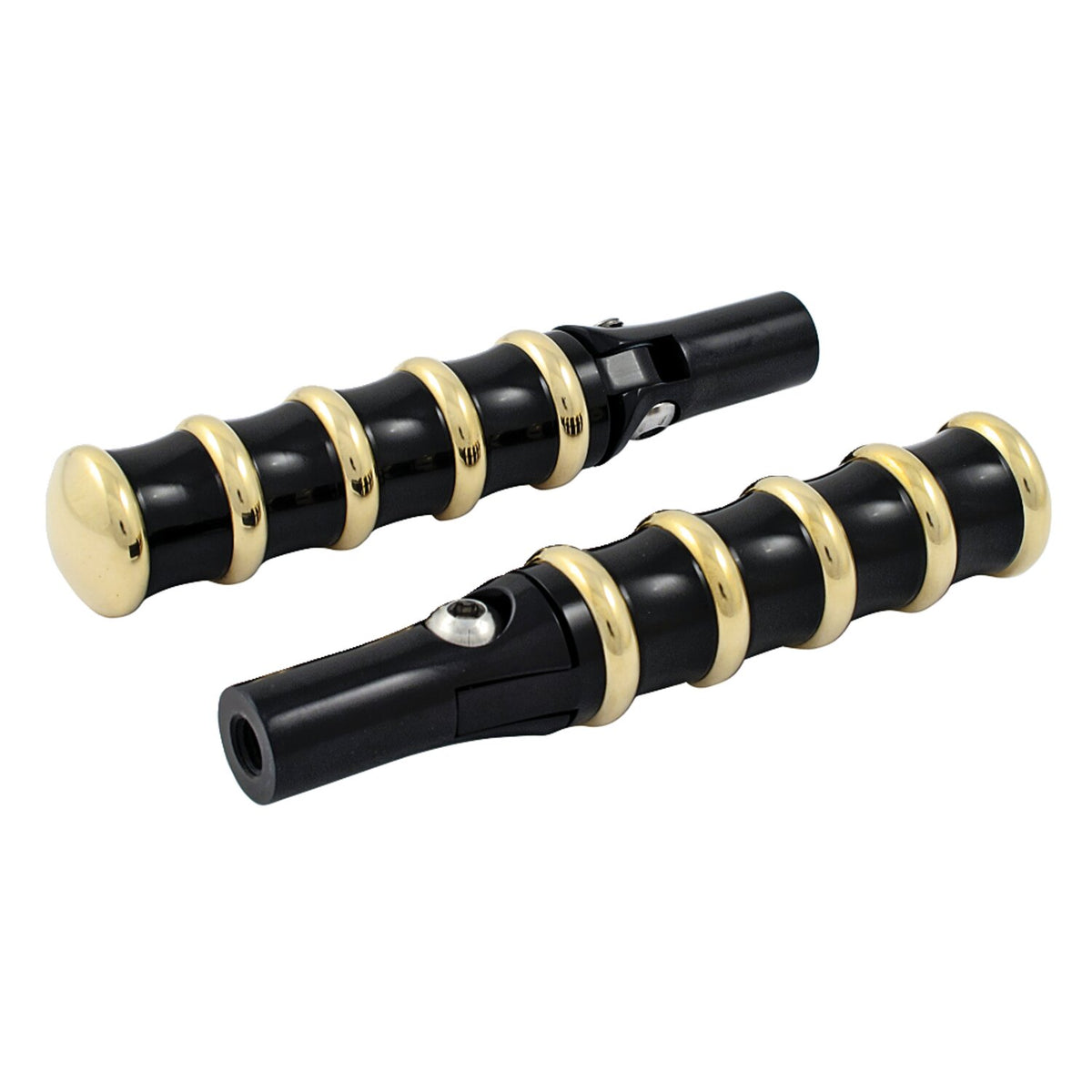 K-Tech, Vintage folding foot pegs. Black & Brass
