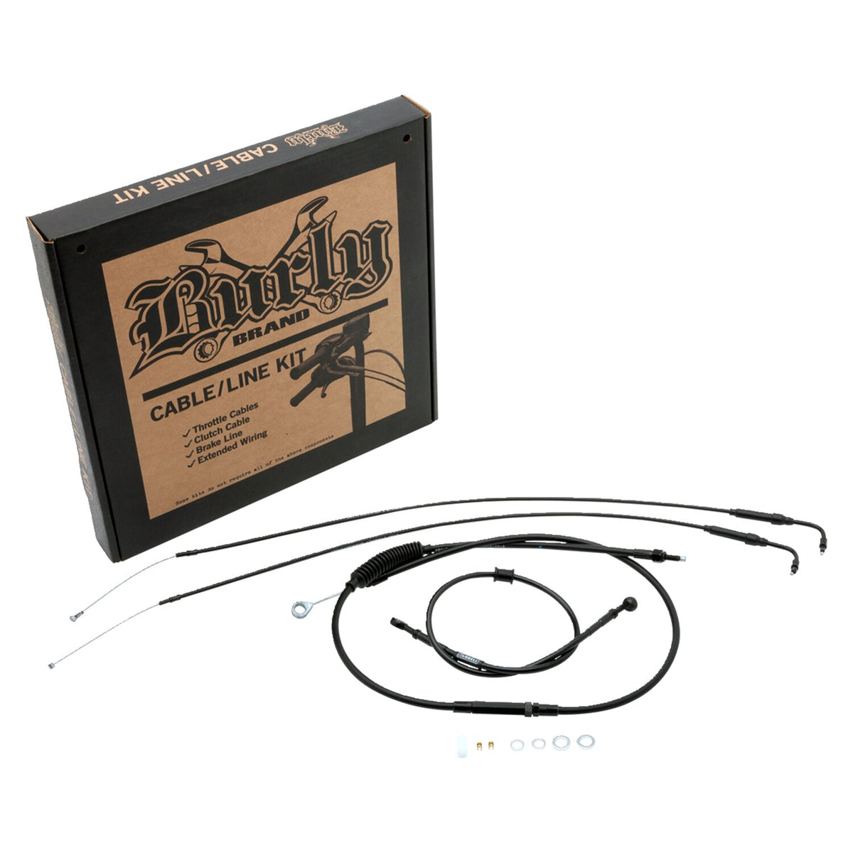 Burly, short cable & line kit for Clip-On / Clubman bars