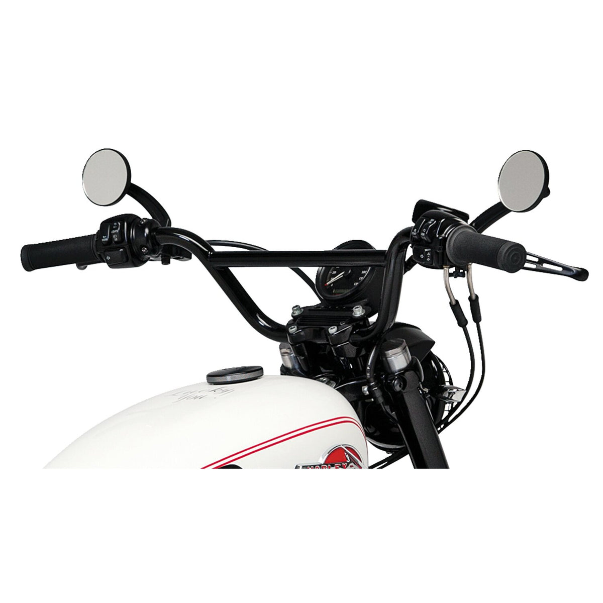Burly, 1" Scrambler handlebar. Black