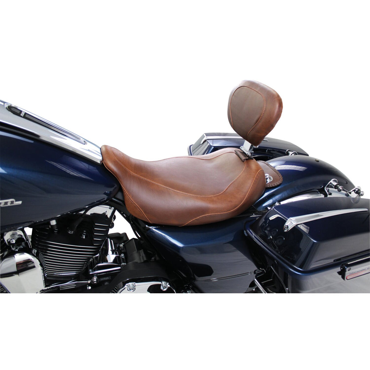 Mustang, Wide Tripper solo seat. With rider backrest