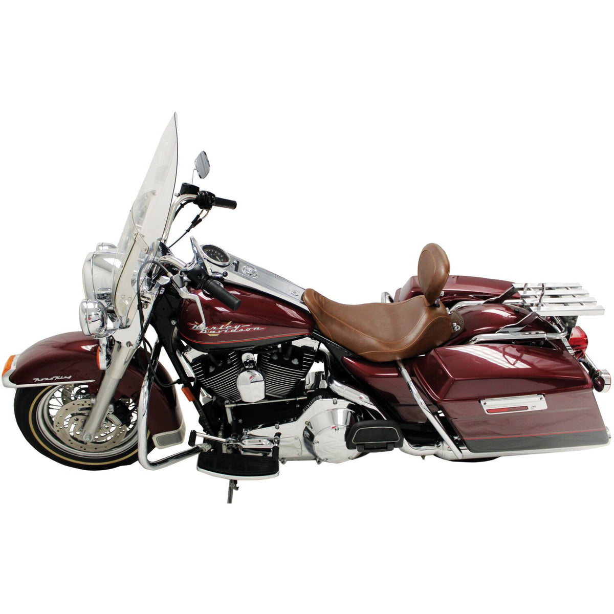 Mustang, Wide Tripper solo seat. With rider backrest