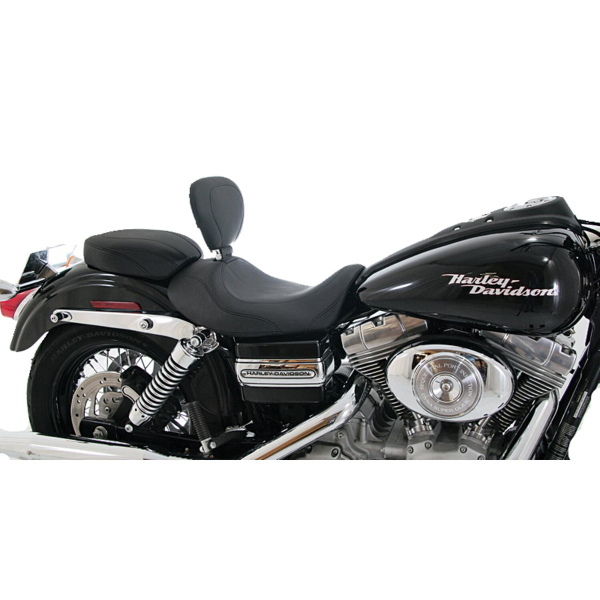 Mustang, Wide Tripper Forward solo seat. With rider backrest