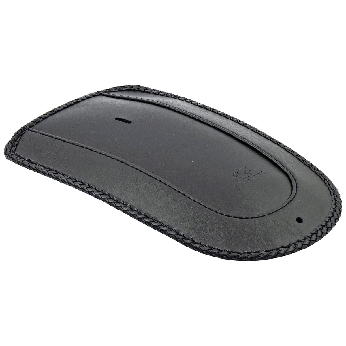 Mustang, rear fender bib. Plain with braided edges