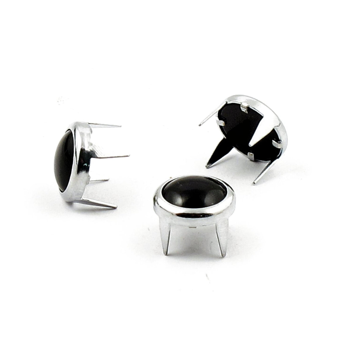Mustang, decorative studs. Chrome with black pearl