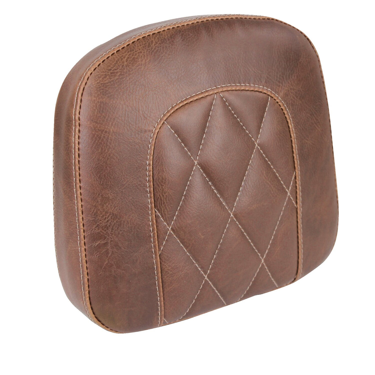 Mustang, OEM style sissy bar pad. Brown. Diamond