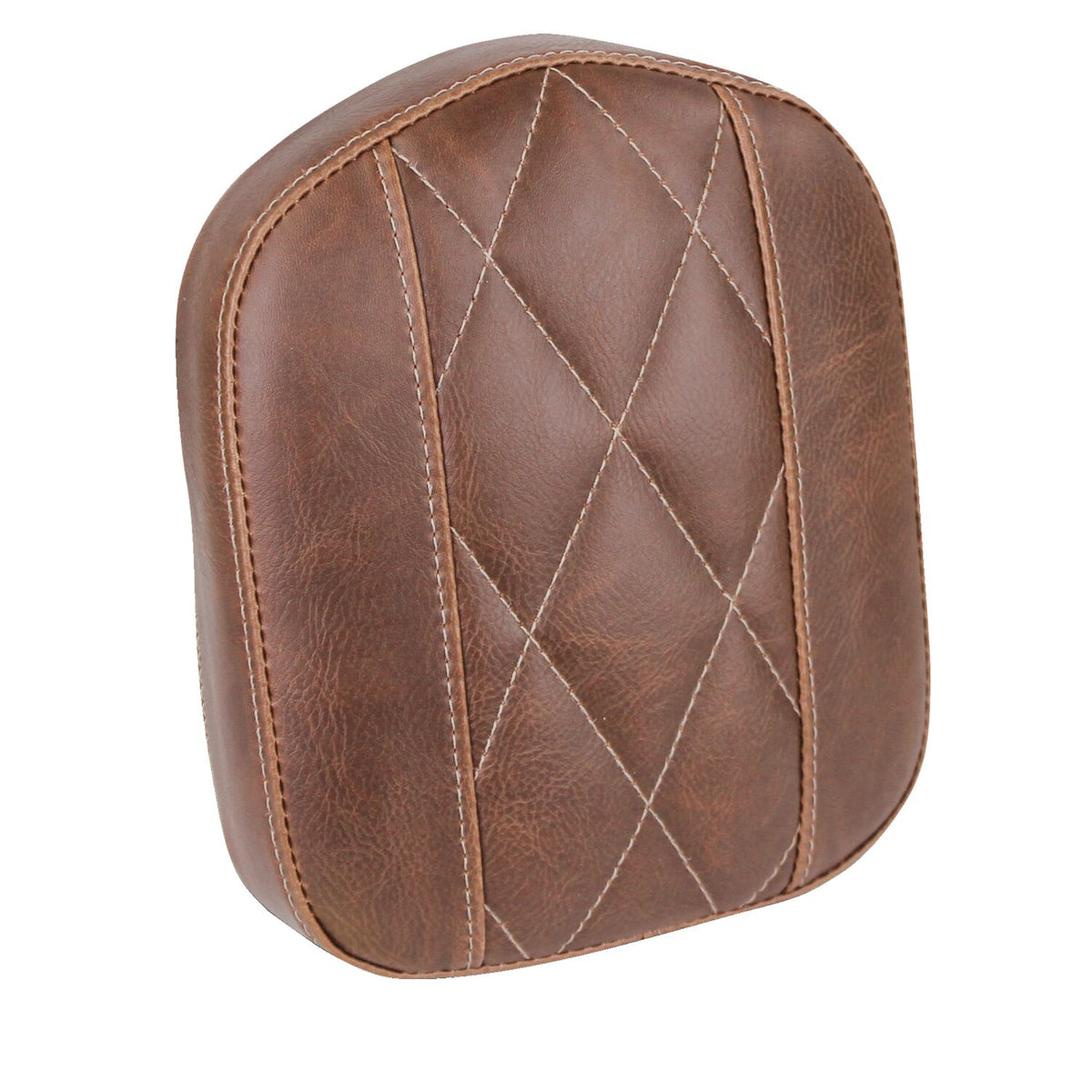 Mustang, OEM style sissy bar pad. Brown. Diamond