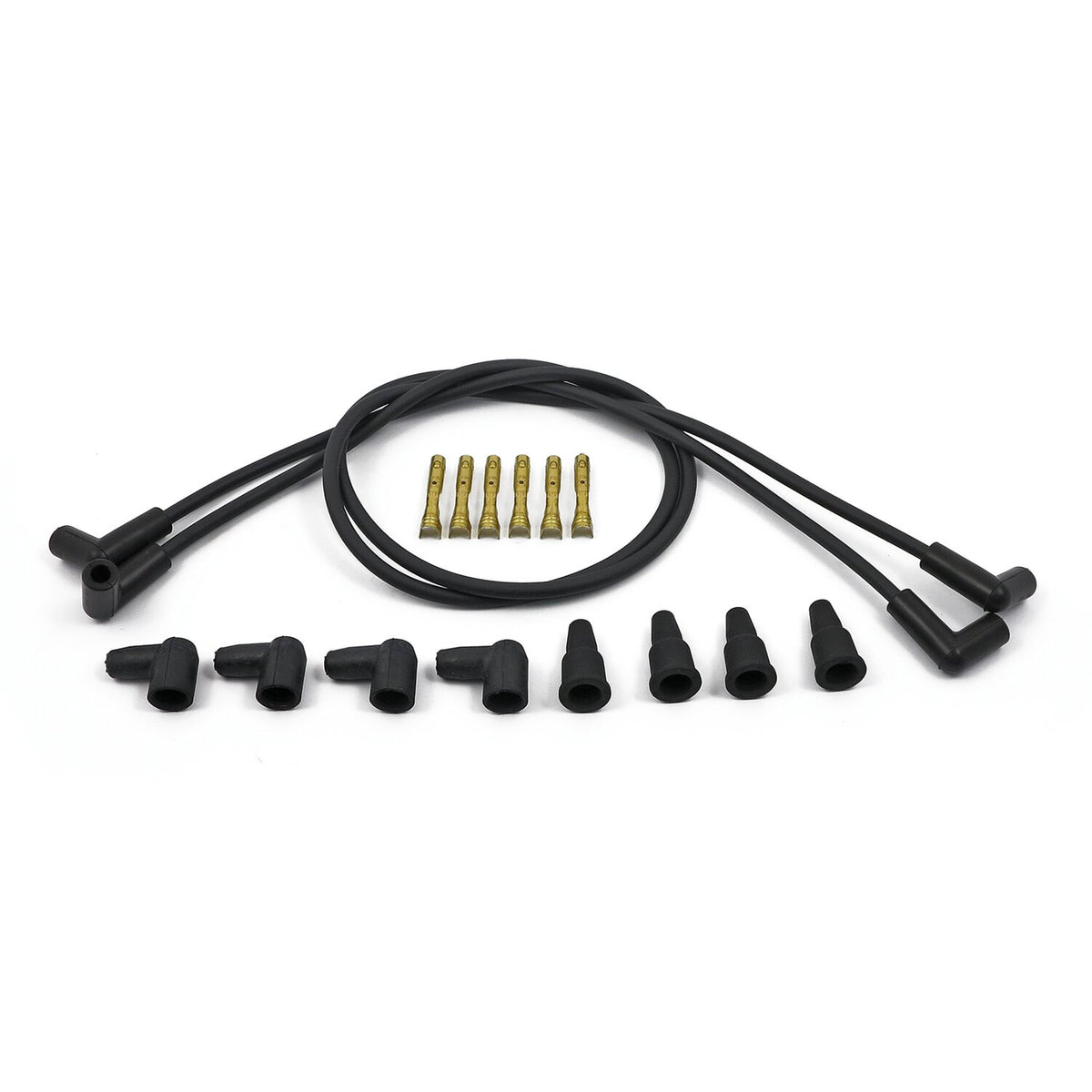 Compu-Fire, 8mm spark plug 4 wire set, universal. Black