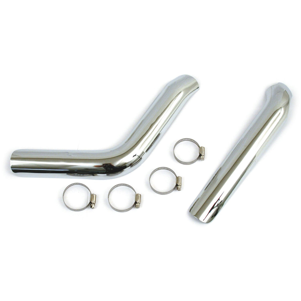 Big Twin plain heat shield set chrome