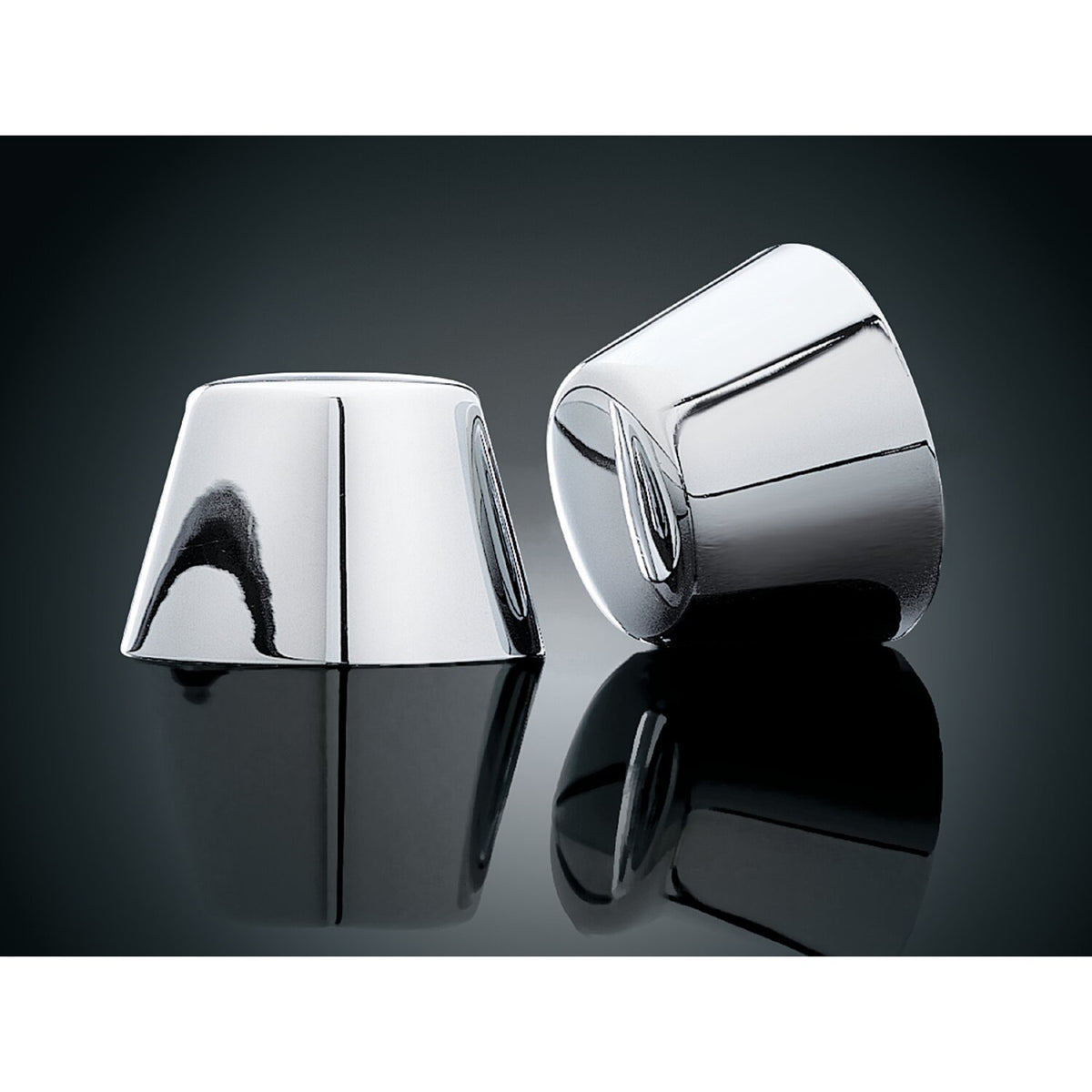 Kuryakyn, front axle nut cap. Tapered. Chrome