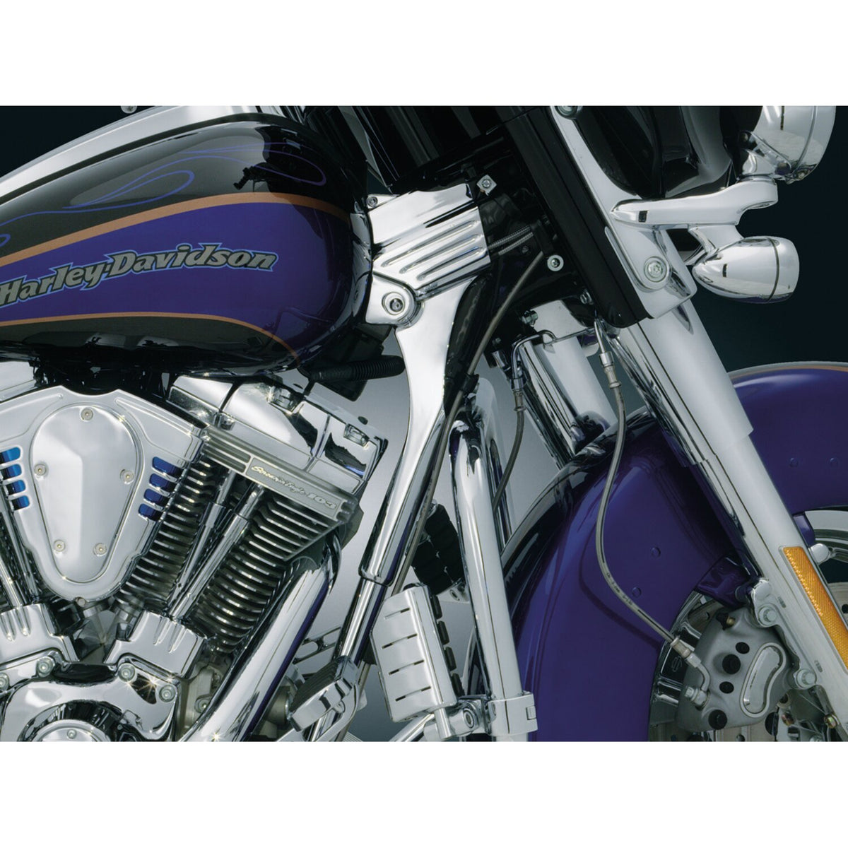 Kuryakyn, FLT deluxe frame neck cover kit. Chrome