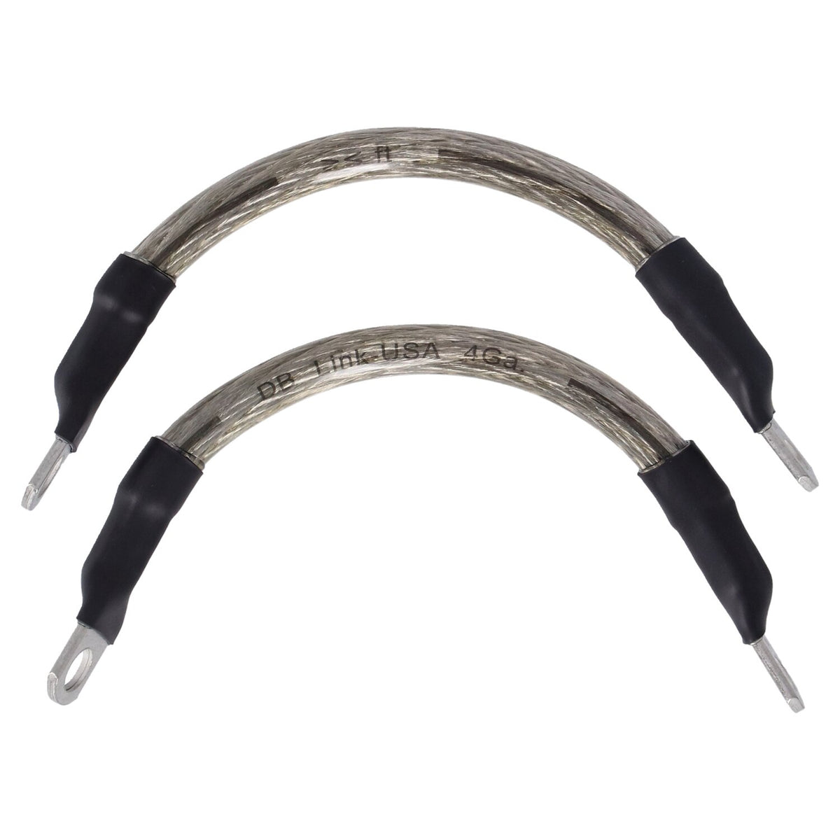NAMZ, battery cable set. Clear. 6 inch (15cm)