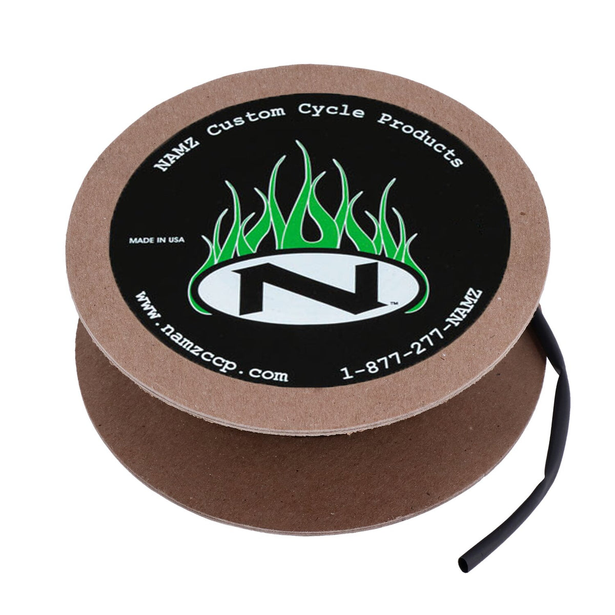 NAMZ, heat shrink tube. 25ft roll, 3/16" (4.76mm). Black