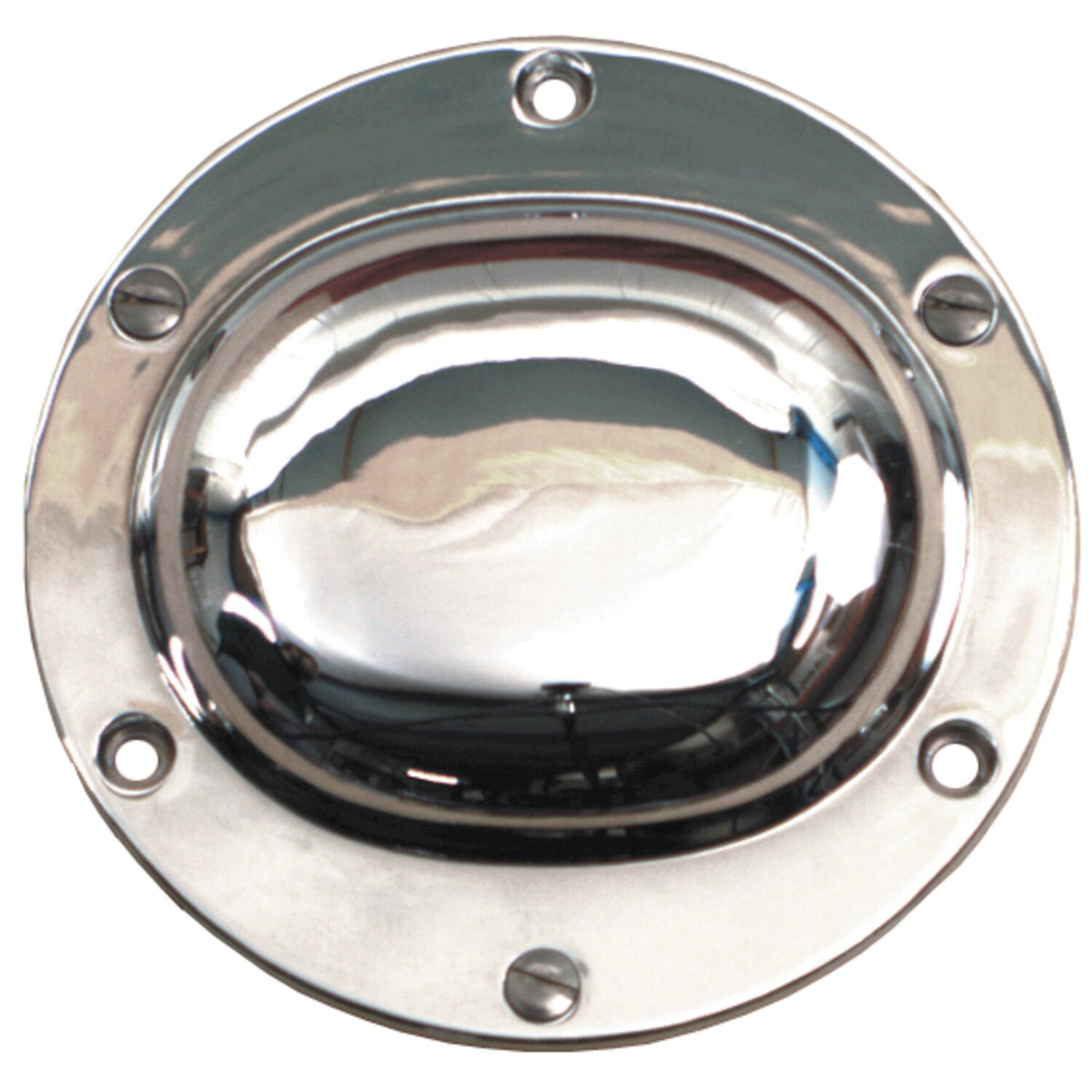 Antique style derby cover plain. Chrome