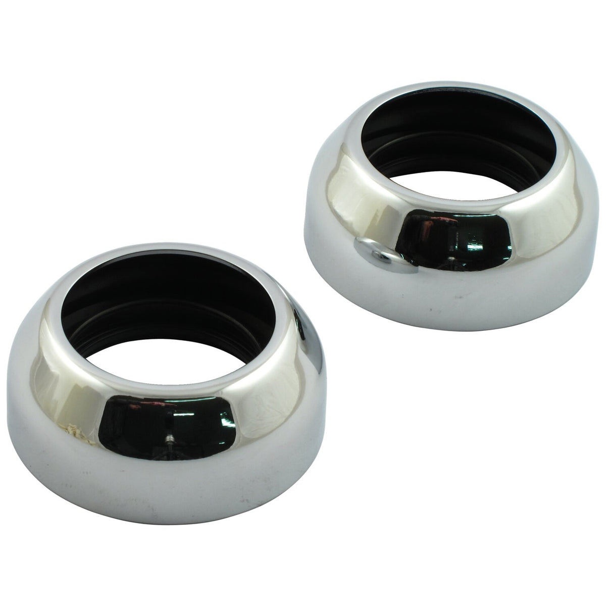 Fork boot with dust shield. 39mm. Chrome