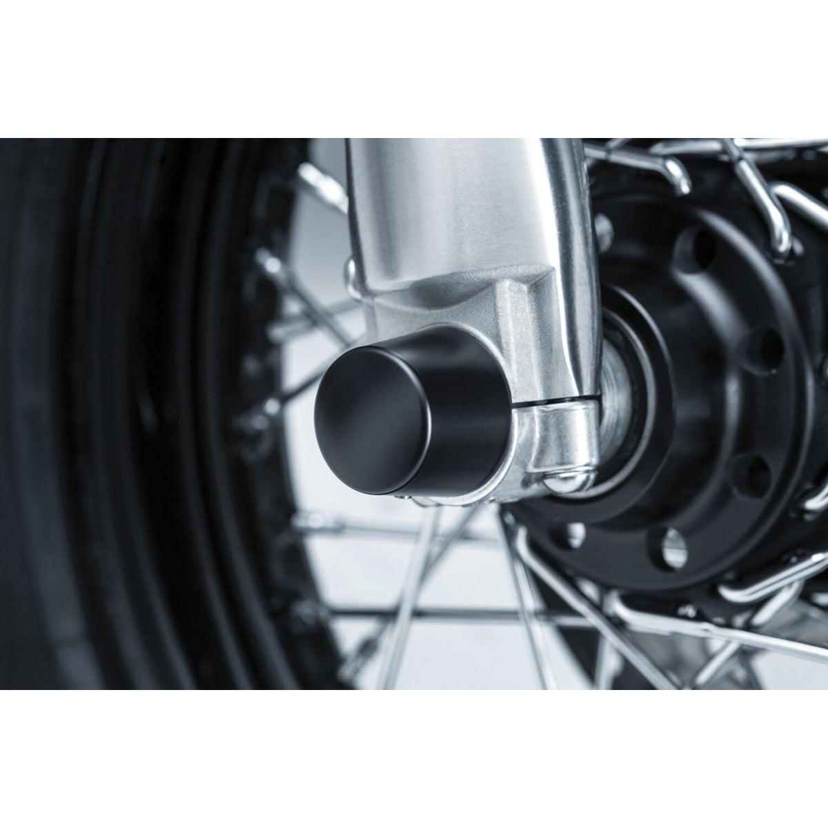 Kuryakyn, front axle cover. Tapered. Black