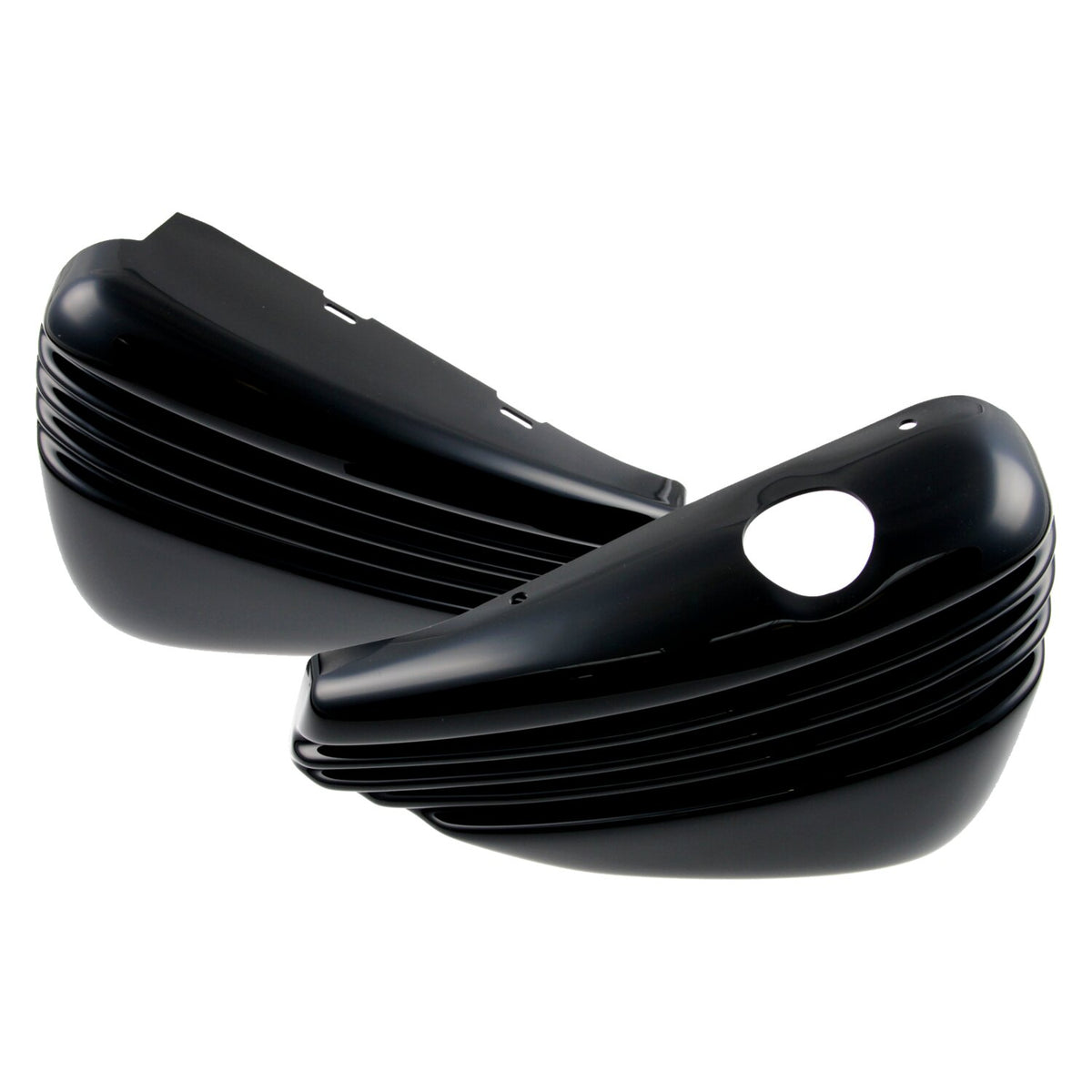 Cult-Werk, 'Bobber' side cover set. Gloss black