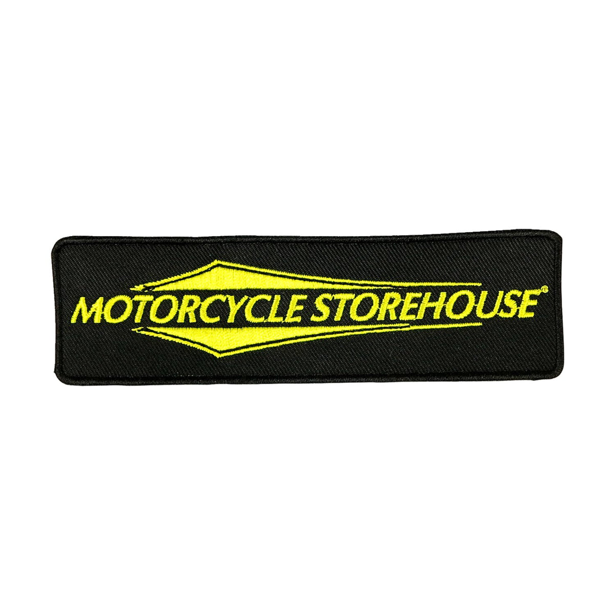 Motorcycle storehouse, logo patch. Black